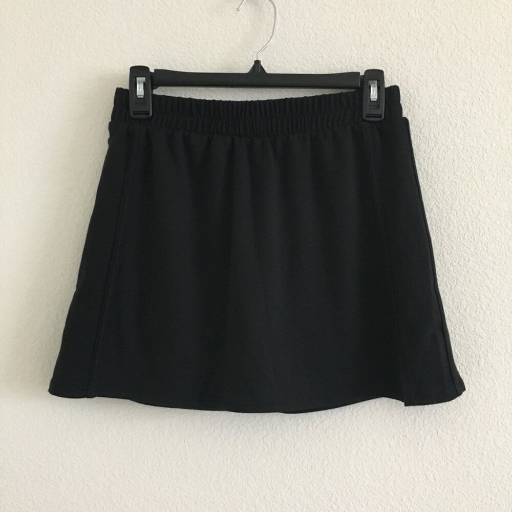 AS REVIVAL Mini Skirt Pull On Elastic Band Waist Womens Medium Black Made in USA